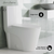 Swiss Madison SM-1T253 St. Tropez One-Piece Elongated Toilet Vortex Side Flush 1.28 gpf - Glossy White