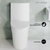 Swiss Madison SM-1T253 St. Tropez One-Piece Elongated Toilet Vortex Side Flush 1.28 gpf - Glossy White