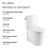 Swiss Madison SM-1T253 St. Tropez One-Piece Elongated Toilet Vortex Side Flush 1.28 gpf - Glossy White