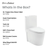 Swiss Madison SM-1T254 St. Tropez One-Piece Elongated Toilet Vortex Dual-Flush 1.1/1.6 gpf - Glossy White