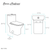 Swiss Madison SM-1T256 Carré One-Piece Square Toilet Dual-Flush 1.1/1.6 gpf - Glossy White