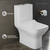 Swiss Madison SM-1T276 Carre One-Piece Square Toilet Dual Flush 1.1/1.6 gpf with 10" Rough - - White