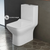 Swiss Madison SM-1T276 Carre One-Piece Square Toilet Dual Flush 1.1/1.6 gpf with 10" Rough - - White