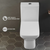 Swiss Madison SM-1T276 Carre One-Piece Square Toilet Dual Flush 1.1/1.6 gpf with 10" Rough - - White