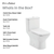 Swiss Madison SM-1T276 Carre One-Piece Square Toilet Dual Flush 1.1/1.6 gpf with 10" Rough - - White