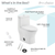 Swiss Madison SM-1T277 Sublime II One-Piece Round Toilet, 10" Rough-In 1.1/1.6 gpf - white