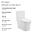 Swiss Madison SM-1T278 Concorde One-Piece Square Toilet Dual Flush 1.1/1.6 gpf with 10" Rough In