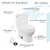 Swiss Madison SM-2T130 Classé Two-Piece Elongated Toilet Side Flush 1.28 gpf - White