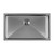 Whitehaus WHNPL3318-GM Noah Plus 16 gauge Single Bowl Linen Textured Undermount or Drop-in Sink Set - Gunmetal
