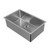 Whitehaus  WHNPL3318-GM Noah Plus 16 gauge Single Bowl Linen Textured Undermount or Drop-in Sink Set - Gunmetal