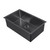 Whitehaus  WHNPL3318-MBLK Noah Plus 16 gauge Single Bowl Linen Textured Undermount or Drop-in Sink Set - Matte Black