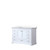Lexora LD342248SAWQ000 Dukes 48" White Single Vanity Cabinet, White Quartz Top, White Square Sink and no Mirror