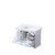 Lexora LD342248SAWQ000 Dukes 48" White Single Vanity Cabinet, White Quartz Top, White Square Sink and no Mirror