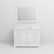 Lexora LD342248SAWQM46 Dukes 48" White Single Vanity Cabinet, White Quartz Top, White Square Sink and 46" Mirror