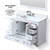 Lexora Dukes 48" White Single Vanity Cabinet, White Quartz Top, White Square Sink and 46" Mirror w/ Faucet