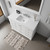 Lexora LD342248SAWQM46F Dukes 48" White Single Vanity Cabinet, White Quartz Top, White Square Sink and 46" Mirror w/ Faucet