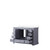 Lexora LD342248SBWQ000 Dukes 48" Dark Grey Single Vanity Cabinet, White Quartz Top, White Square Sink and no Mirror