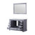 Lexora Dukes 48" Dark Grey Single Vanity Cabinet, White Quartz Top, White Square Sink and 46" Mirror