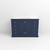 Lexora LD342248SEWQ000 Dukes 48" Navy Blue Single Vanity Cabinet, White Quartz Top, White Square Sink and no Mirror