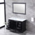 Lexora  LD342248SGWQM46 Dukes 48" Espresso Single Vanity, White Quartz Top, White Square Sink and 46" Mirror
