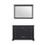 Lexora Dukes 48" Espresso Single Vanity Cabinet, White Quartz Top, White Square Sink and 46" Mirror