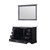 Lexora Dukes 48" Espresso Single Vanity Cabinet, White Quartz Top, White Square Sink and 46" Mirror
