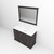 Lexora Dukes 48" Espresso Single Vanity Cabinet, White Quartz Top, White Square Sink and 46" Mirror