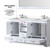 Lexora Dukes 60" White Double Vanity Cabinet, White Quartz Top, White Square Sinks and 58" Mirror