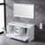 Lexora  LD342260DAWQM58F Dukes 60" White Double Vanity, White Quartz Top, White Square Sinks and 58" Mirror w/ Faucets