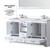 Lexora LD342260DAWQM58F Dukes 60" White Double Vanity Cabinet, White Quartz Top, White Square Sinks and 58" Mirror w/ Faucets