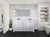 Lexora LD342260DAWQM58F Dukes 60" White Double Vanity Cabinet, White Quartz Top, White Square Sinks and 58" Mirror w/ Faucets