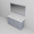 Lexora LD342260DBWQM58 Dukes 60" Dark Grey Double Vanity Cabinet, White Quartz Top, White Square Sinks and 58" Mirror