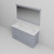 Lexora Dukes 60" Dark Grey Double Vanity Cabinet, White Quartz Top, White Square Sinks and 58" Mirror