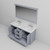 Lexora LD342260DBWQM58F Dukes 60" Dark Grey Double Vanity Cabinet, White Quartz Top, White Square Sinks and 58" Mirror w/ Faucets