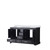 Lexora LD342260DGWQ000 Dukes 60" Espresso Double Vanity Cabinet, White Quartz Top, White Square Sinks and no Mirror