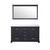 Lexora LD342260DGWQM58 Dukes 60" Espresso Double Vanity Cabinet, White Quartz Top, White Square Sinks and 58" Mirror