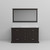 Lexora LD342260DGWQM58 Dukes 60" Espresso Double Vanity Cabinet, White Quartz Top, White Square Sinks and 58" Mirror