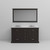 Lexora LD342260DGWQM58F Dukes 60" Espresso Double Vanity Cabinet, White Quartz Top, White Square Sinks and 58" Mirror w/ Faucets