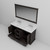 Lexora Dukes 60" Espresso Double Vanity Cabinet, White Quartz Top, White Square Sinks and 58" Mirror w/ Faucets