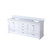Lexora Dukes 80" White Double Vanity Cabinet, White Quartz Top, White Square Sinks and no Mirror