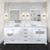Lexora LD342280DAWQ000 Dukes 80" White Double Vanity Cabinet, White Quartz Top, White Square Sinks and no Mirror