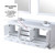 Lexora LD342280DAWQ000 Dukes 80" White Double Vanity Cabinet, White Quartz Top, White Square Sinks and no Mirror