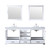 Lexora  LD342280DAWQM30 Dukes 80" White Double Vanity, White Quartz Top, White Square Sinks and 30" Mirrors