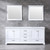 Lexora  LD342280DAWQM30 Dukes 80" White Double Vanity, White Quartz Top, White Square Sinks and 30" Mirrors