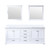 Lexora LD342280DAWQM30 Dukes 80" White Double Vanity Cabinet, White Quartz Top, White Square Sinks and 30" Mirrors