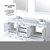 Lexora LD342280DAWQM30 Dukes 80" White Double Vanity Cabinet, White Quartz Top, White Square Sinks and 30" Mirrors