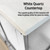 Lexora LD342280DAWQM30 Dukes 80" White Double Vanity Cabinet, White Quartz Top, White Square Sinks and 30" Mirrors