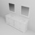 Lexora LD342280DAWQM30 Dukes 80" White Double Vanity Cabinet, White Quartz Top, White Square Sinks and 30" Mirrors