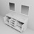 Lexora LD342280DAWQM30 Dukes 80" White Double Vanity Cabinet, White Quartz Top, White Square Sinks and 30" Mirrors