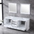 Lexora  LD342280DAWQM30F Dukes 80" White Double Vanity, White Quartz Top, White Square Sinks and 30" Mirrors w/ Faucets